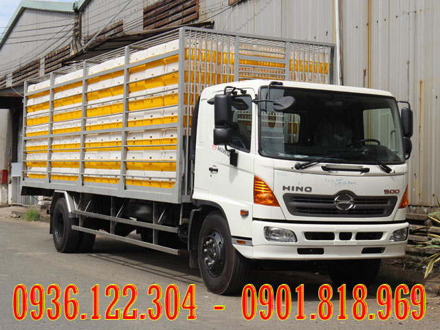 Bán xe tải HINO 7 tấn 8 tấn FG chở gà vịt (gia cầm) mới Trả góp 90%