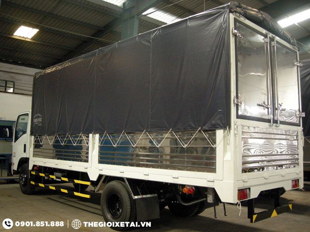 Xe tải ISUZU NQR75M thùng mui bạt 6.1m